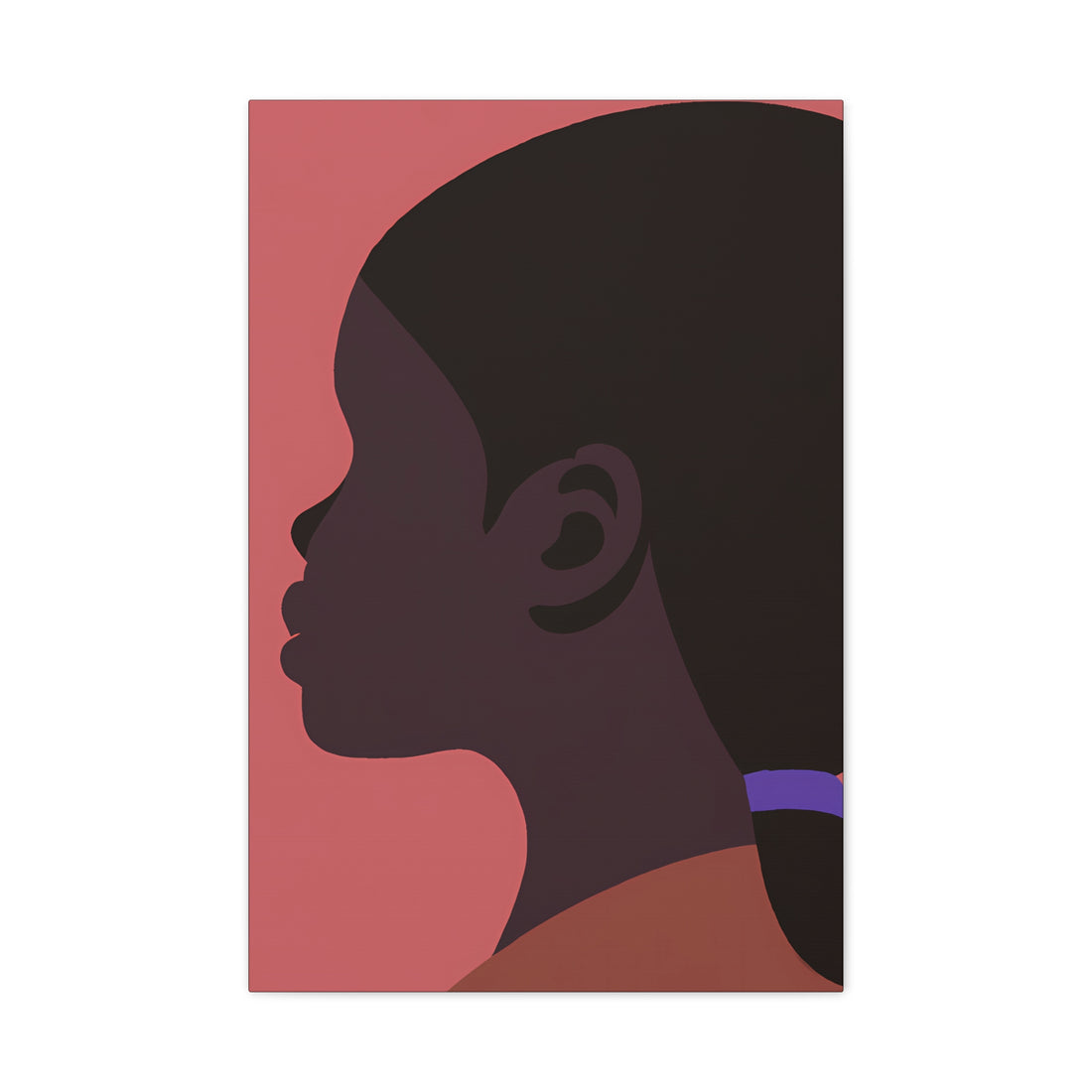 The Pony Tail, Black Hair Art Series | Canvas Wall art