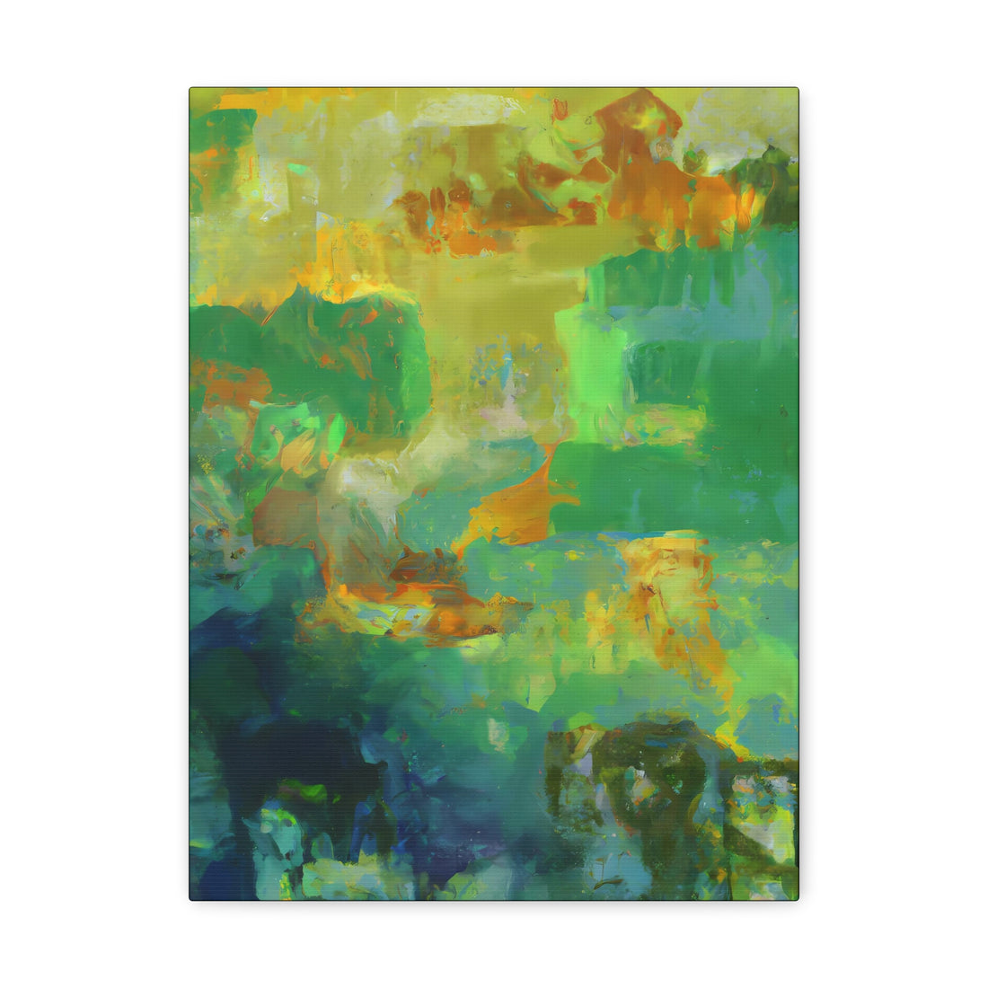 Green Patina Abstract Series, CANVAS Wall Art