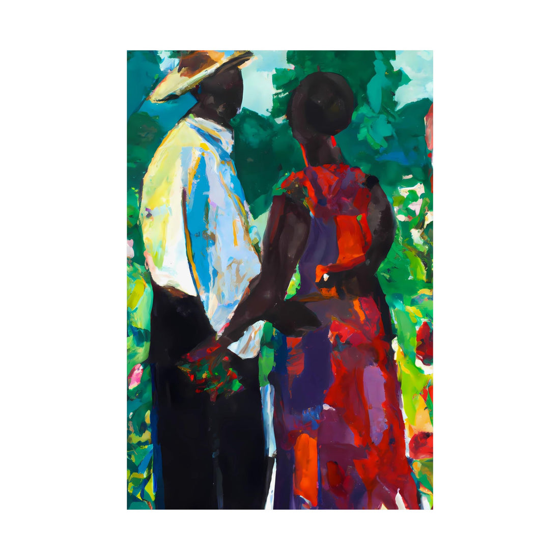 Red Flowers, Black Love Series | Poster Print