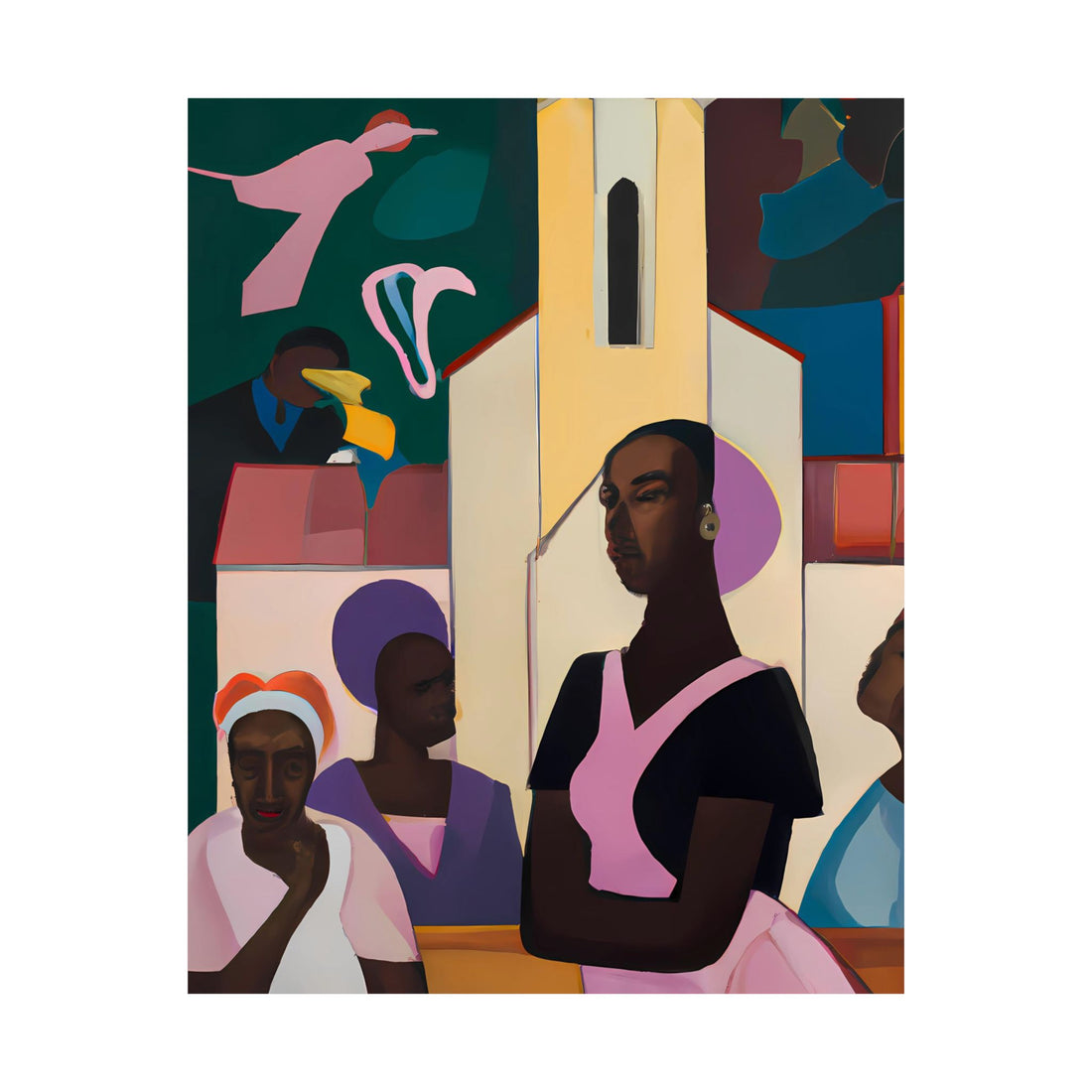 Purple Lady, Church Series | Poster Print