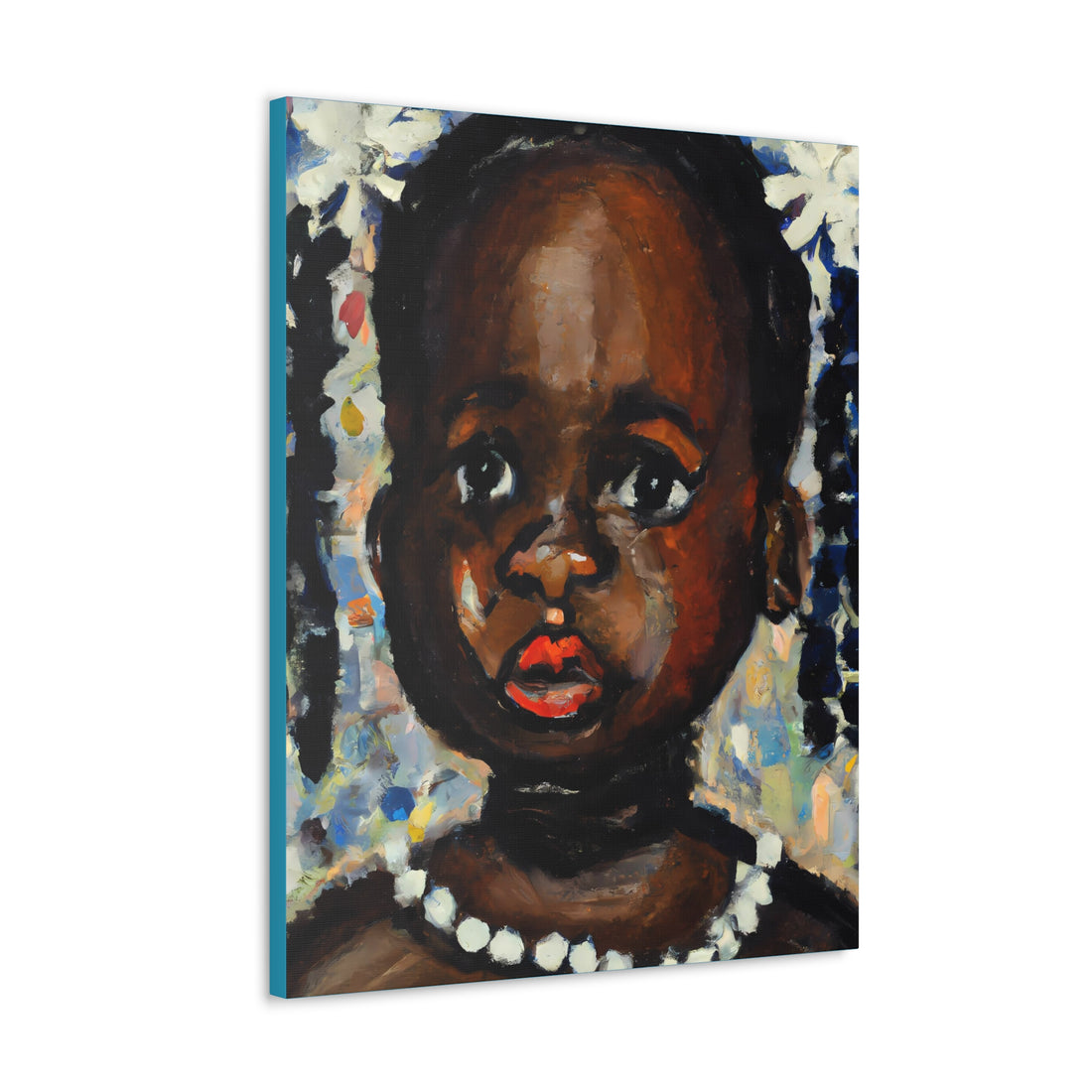 Girl with Pearls, Canvas Wall Art Daughter Series