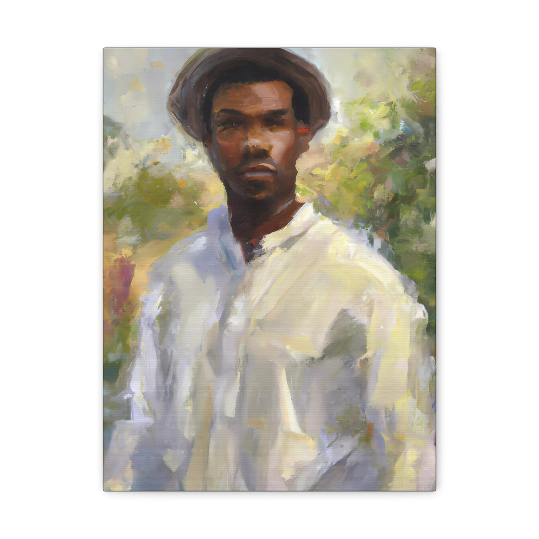 Man in White, Black Men Series CANVAS Wall Art