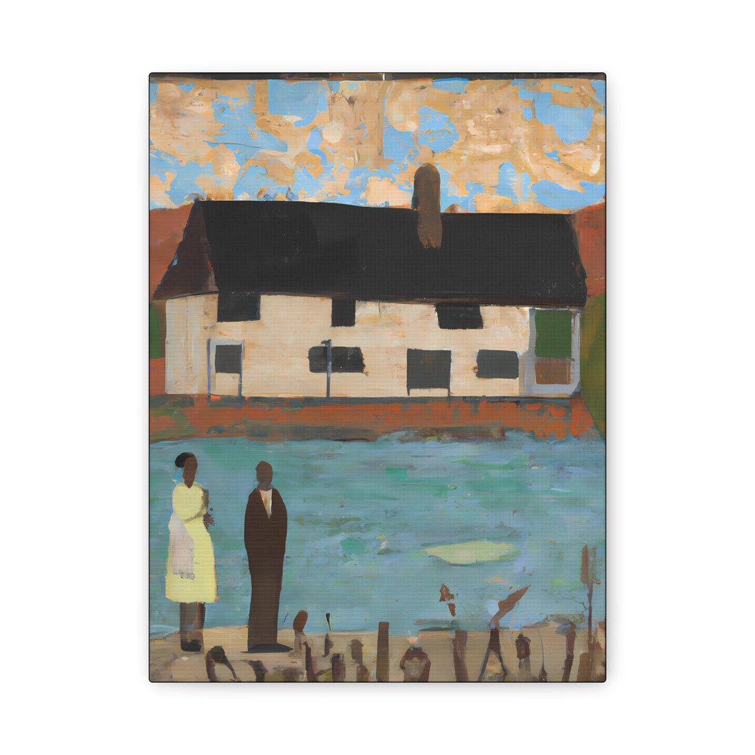 Lake House Folk Art Series, CANVAS wall art