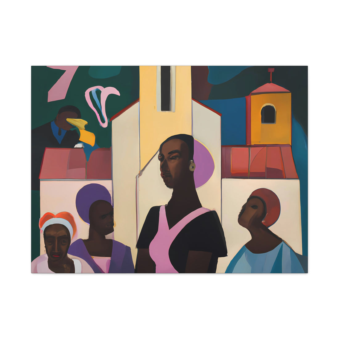 Lady in Lavender, Over the Sofa | Large CANVAS Wall Art