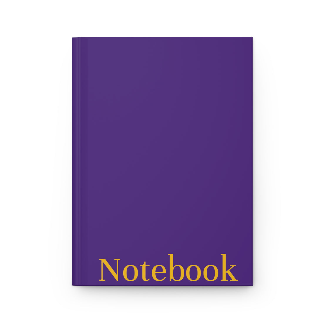 Purple and Gold Notebook, Matte Hardcover Journal