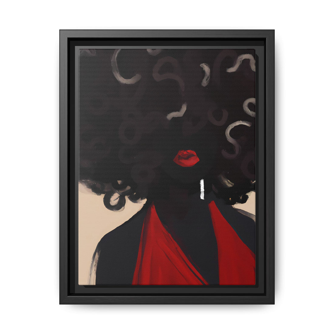 Afro Diva, Black Beauty Series | Framed Canvas Wall Art