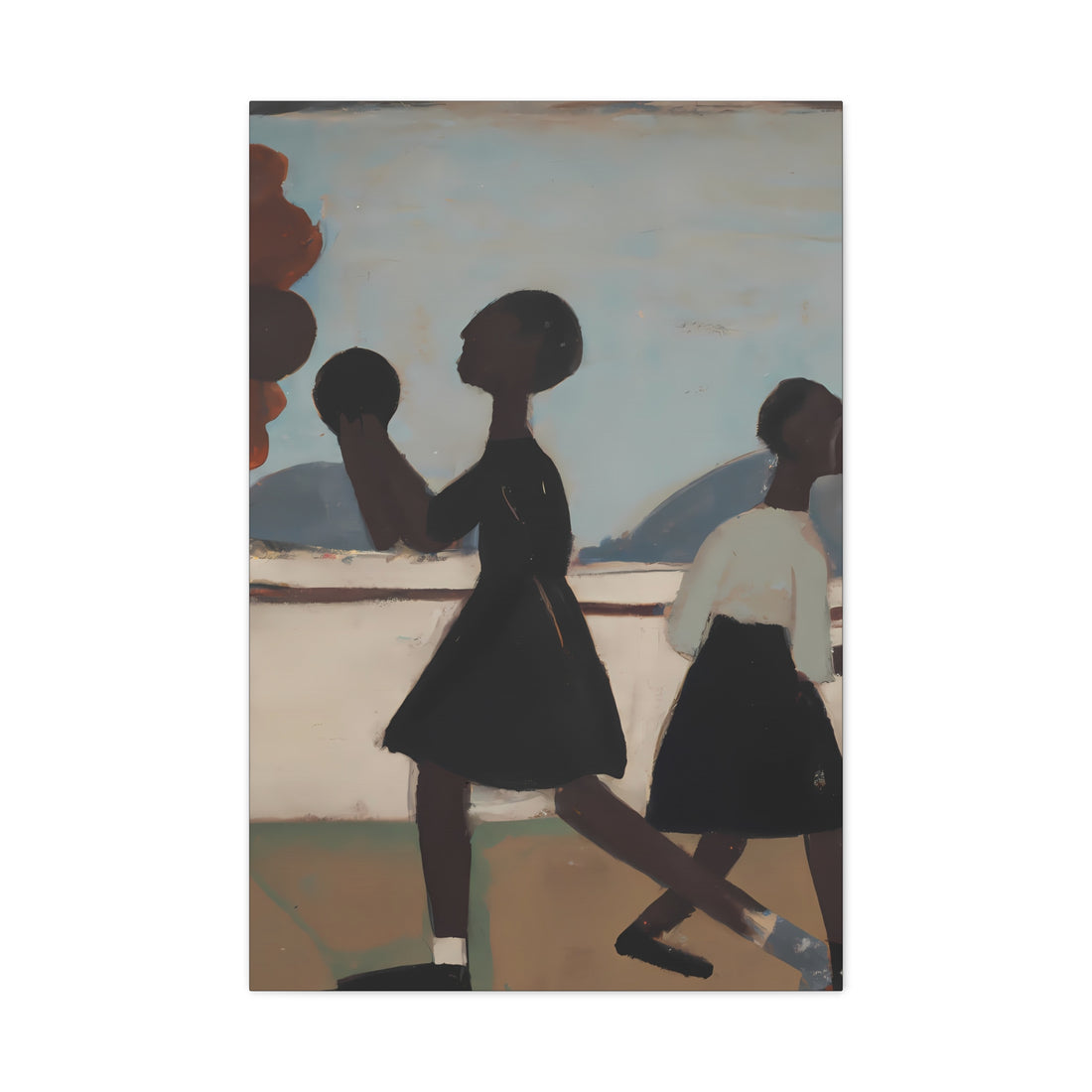 Play Ball, Folk Art Series CANVAS wall art