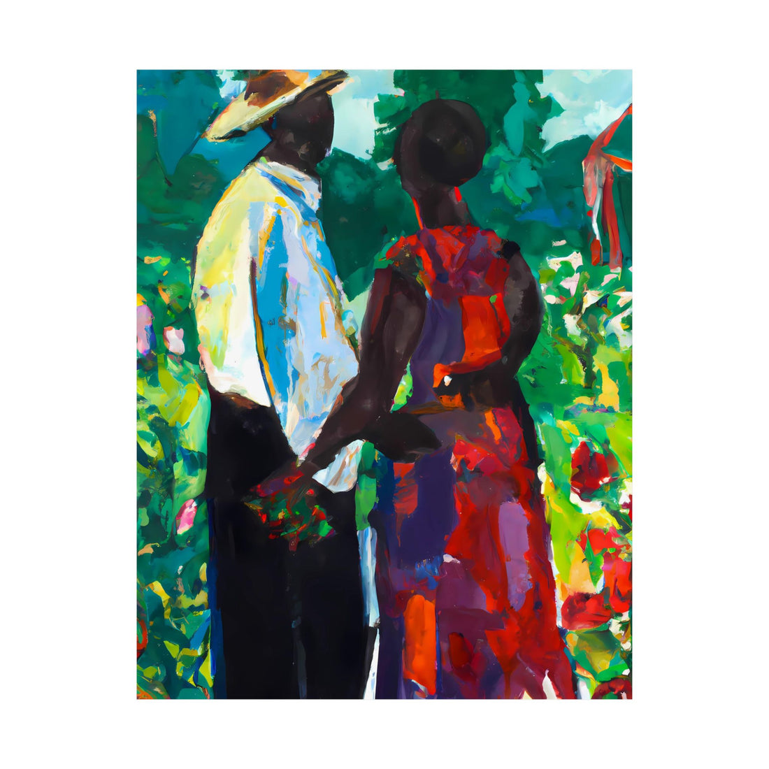 Red Flowers, Black Love Series | Poster Print