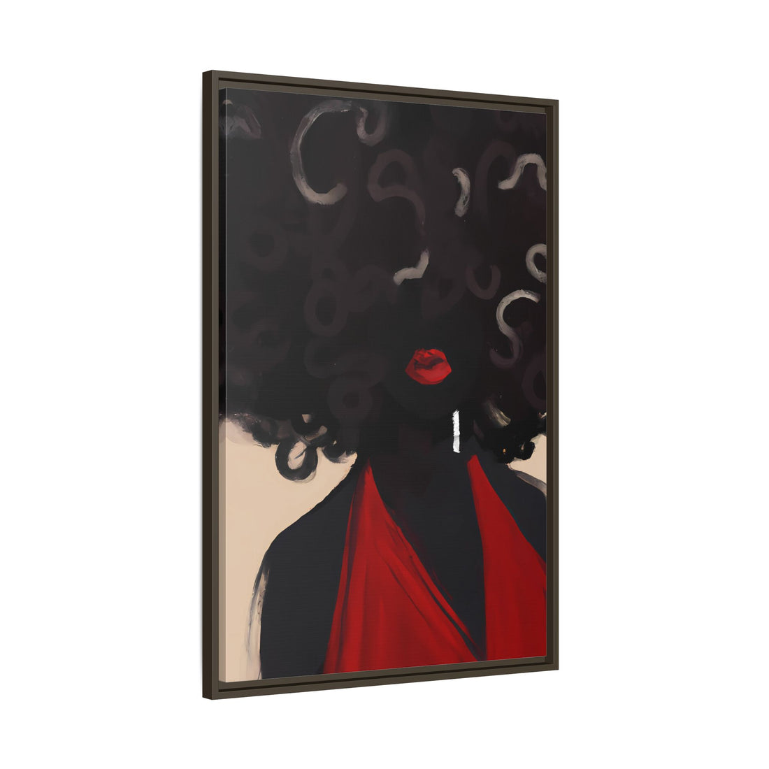 Afro Diva, Black Beauty Series | Framed Canvas Wall Art