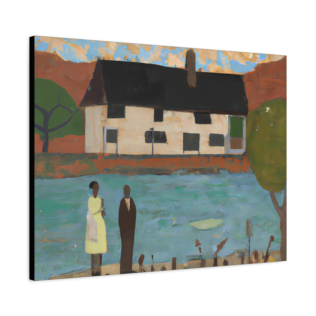 Lake House, Over the Sofa | Horizontal CANVAS Art