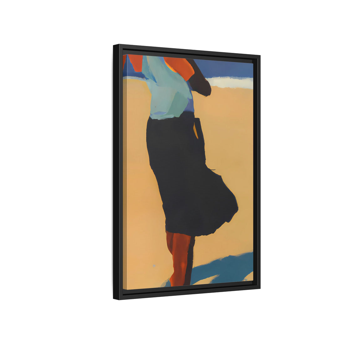 Optimistic, Fluid Series | Framed Canvas Wall Art