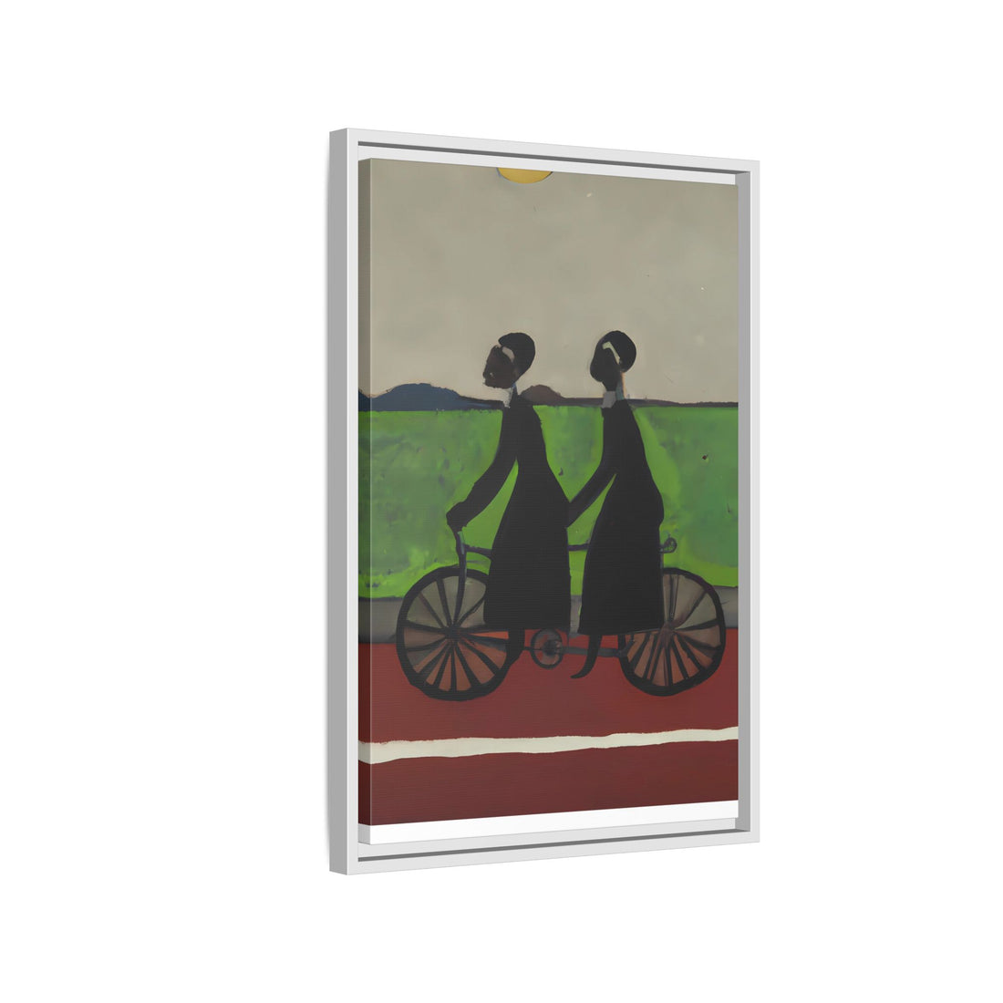 Double Ride, Folk Series, FRAMED Canvas Wall Art