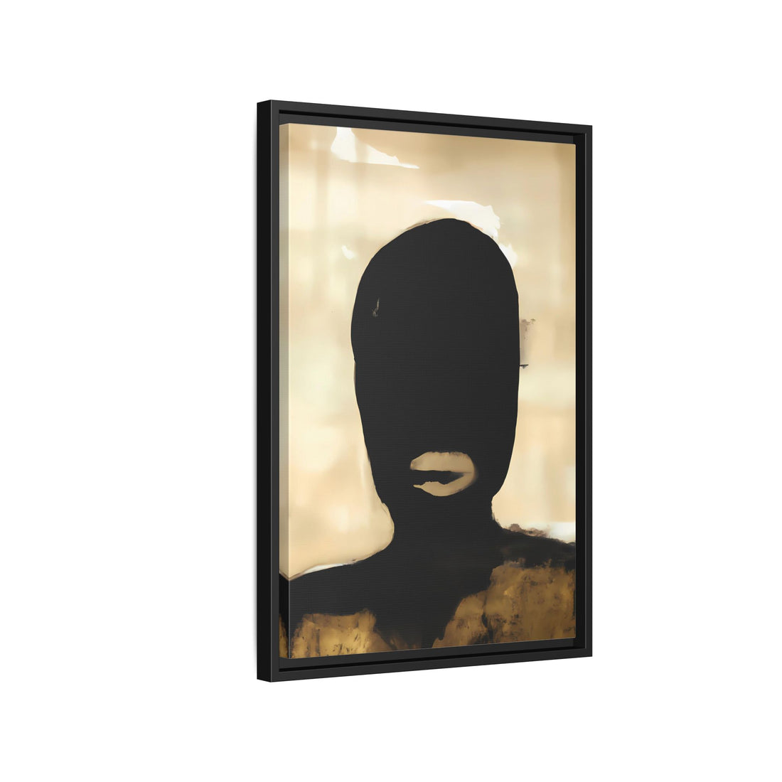 Study in Black 2, Fluid Series | Framed Canvas Wall Art