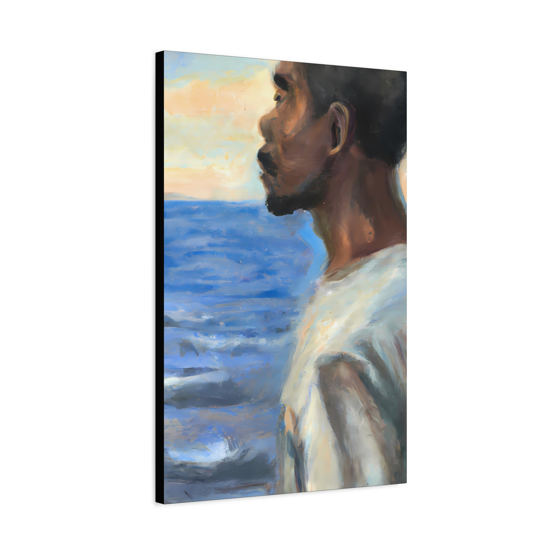 Black Man at Sea, Men Series CANVAS Wall Art