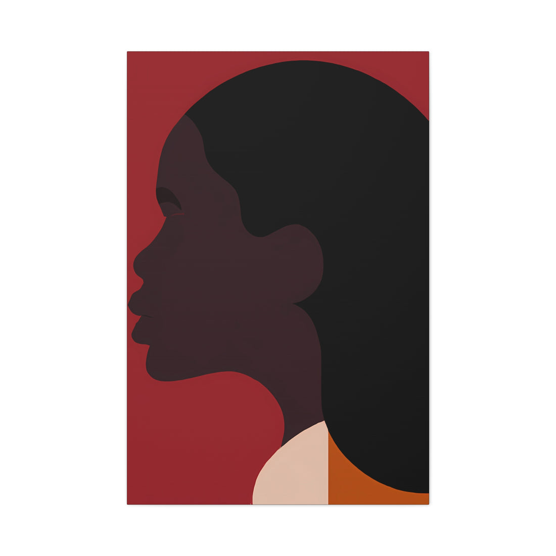 The Press Out, Black Hair Art Series | Canvas Wall Art