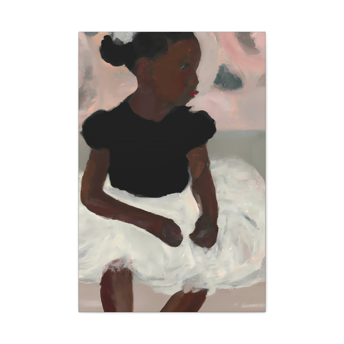 Black Ballerina Canvas Wall Art Daughter Series