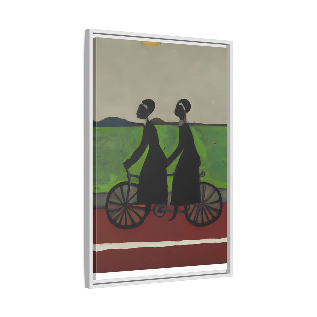 Double Ride, Folk Series, FRAMED Canvas Wall Art