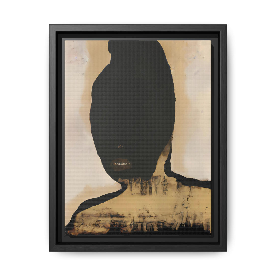 Study in Black, Fluid Series | Framed Canvas Wall Art