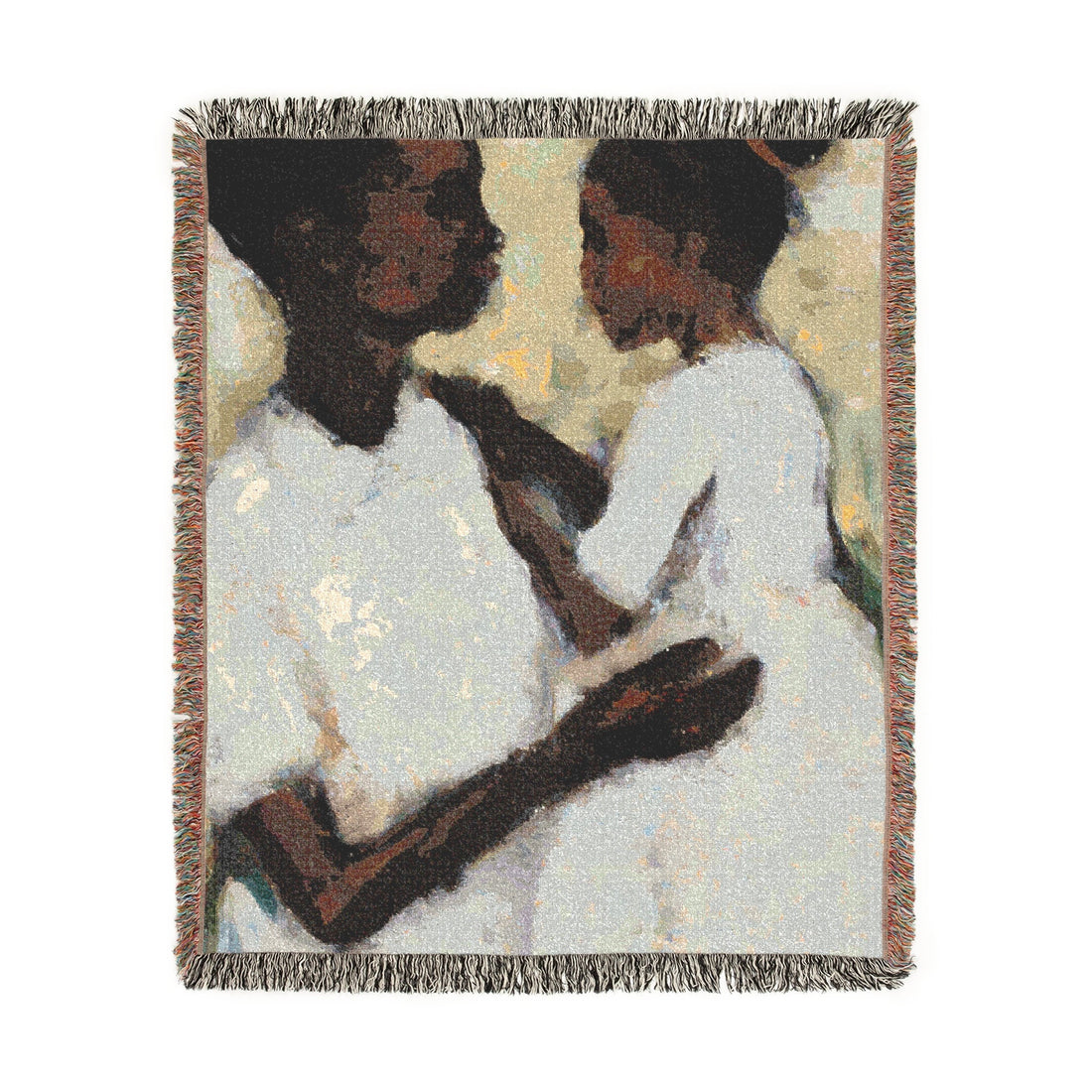 Ivory Mother, Artist Tapestry | Woven Blanket