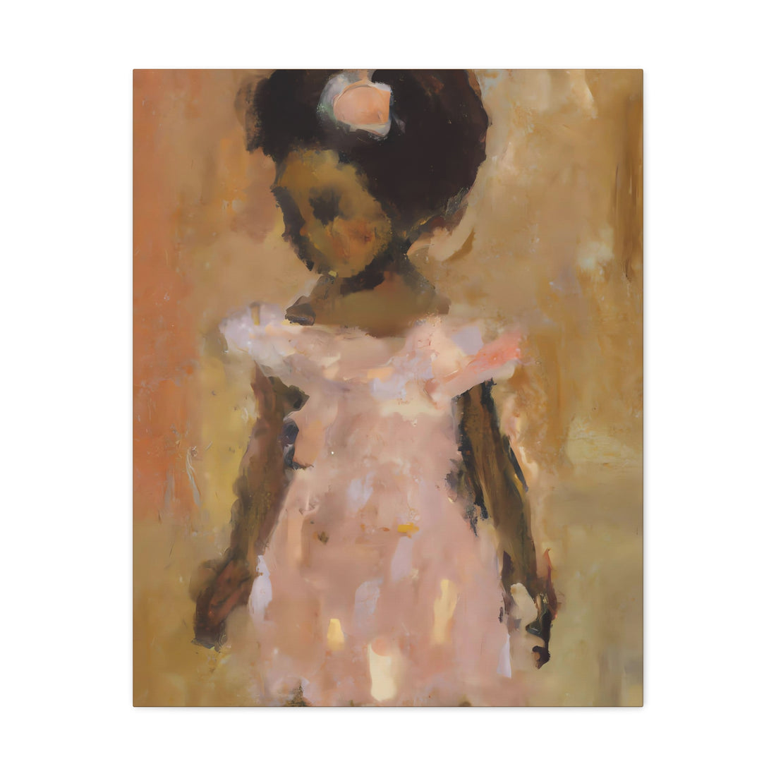 Girl in Peach 1, Canvas Wal Art Daughters Series