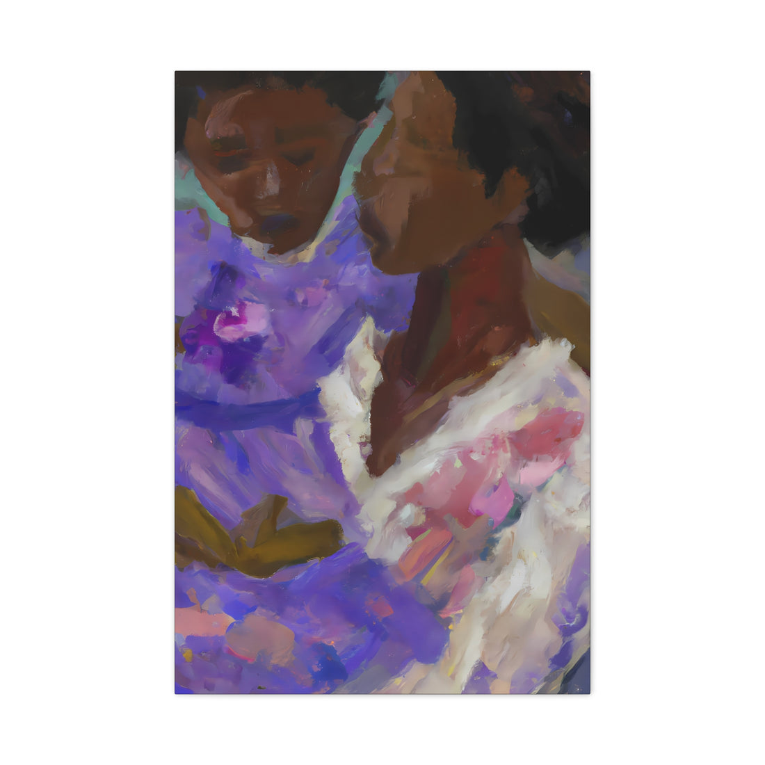 Lavender Mother, Canvas Wall Art Daughter Series