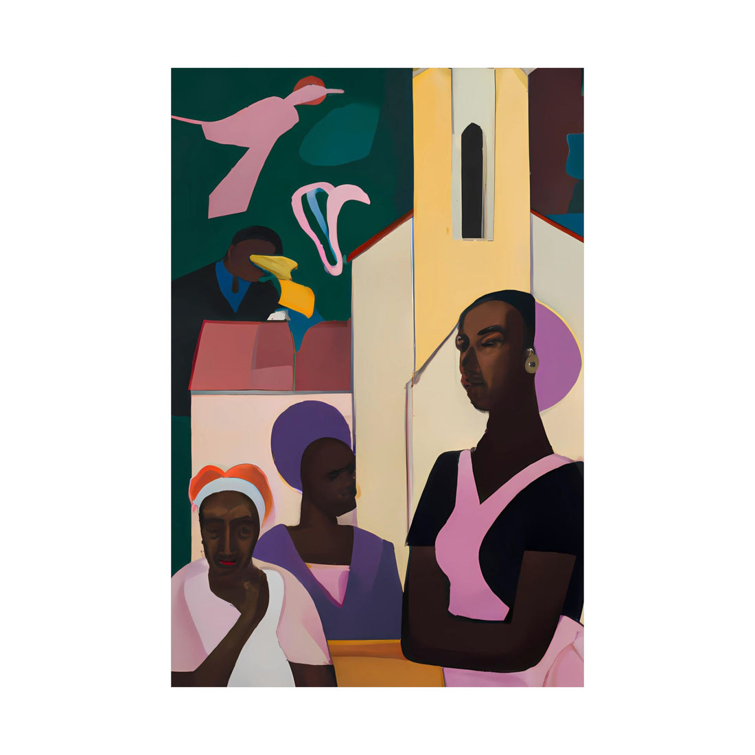 Purple Lady, Church Series | Poster Print