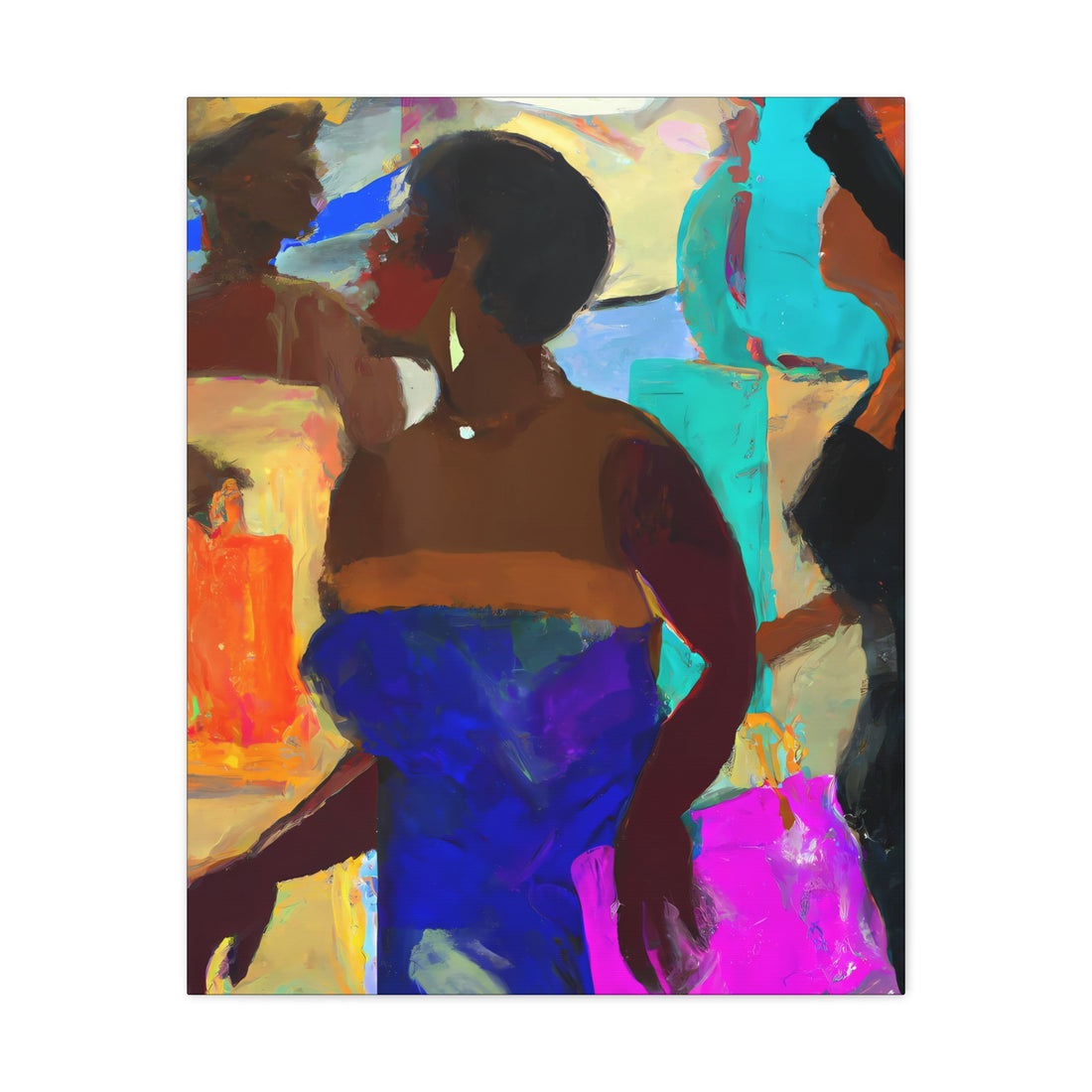 Lady in Blue, Shopping Lifestyle Series | Canvas Wall Art