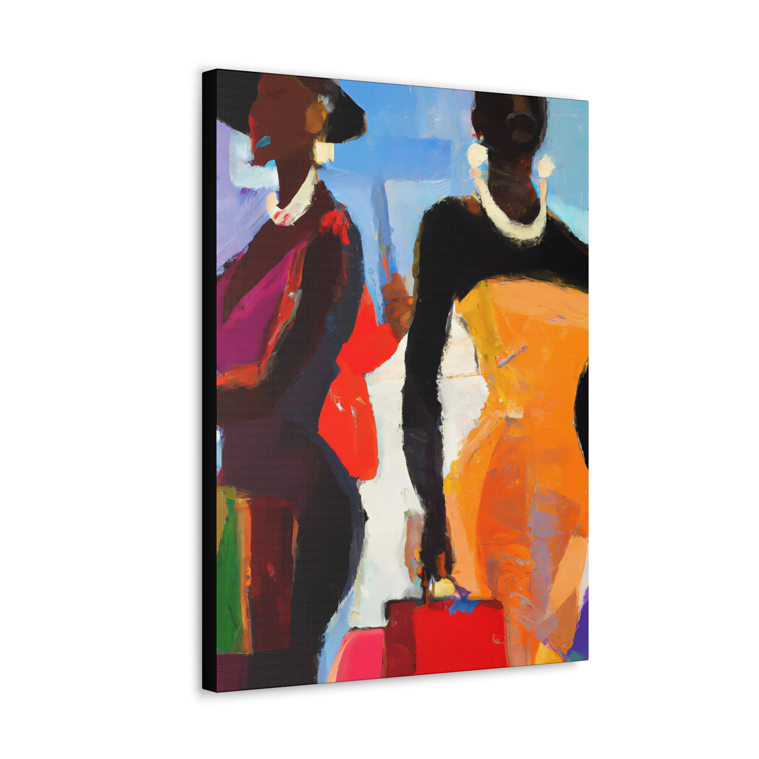 Lady in Yellow, Shopping Lifestyle Series | Canvas Wall Art