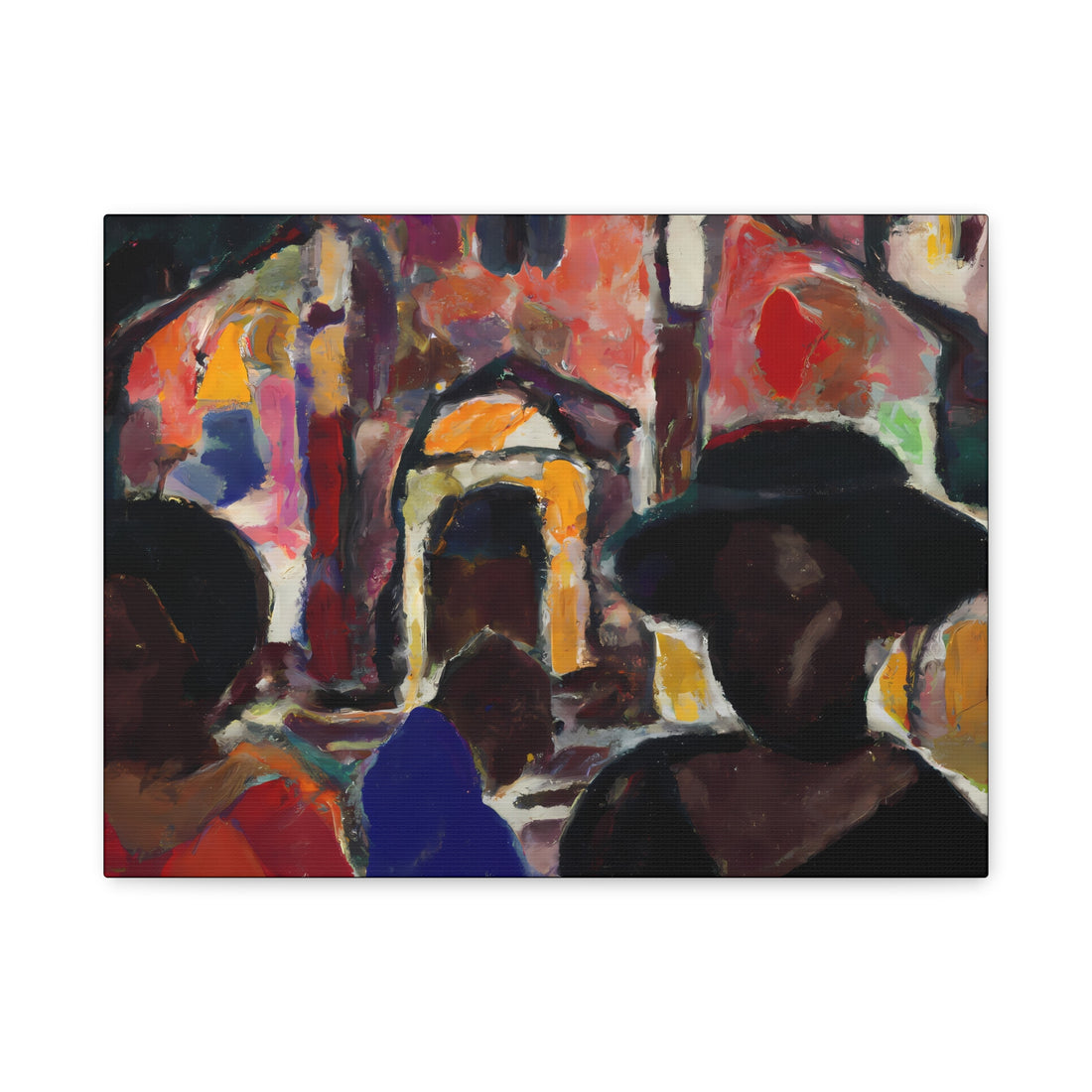 Congregants, Over the Sofa | Horizontal CANVAS Art