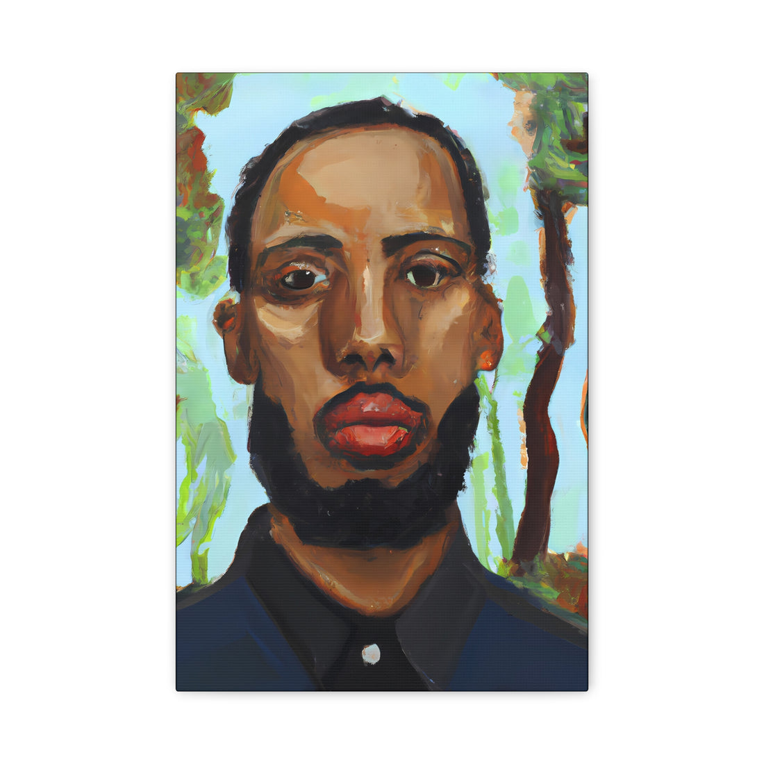 Man in Navy, Black Men Series CANVAS Wall Art