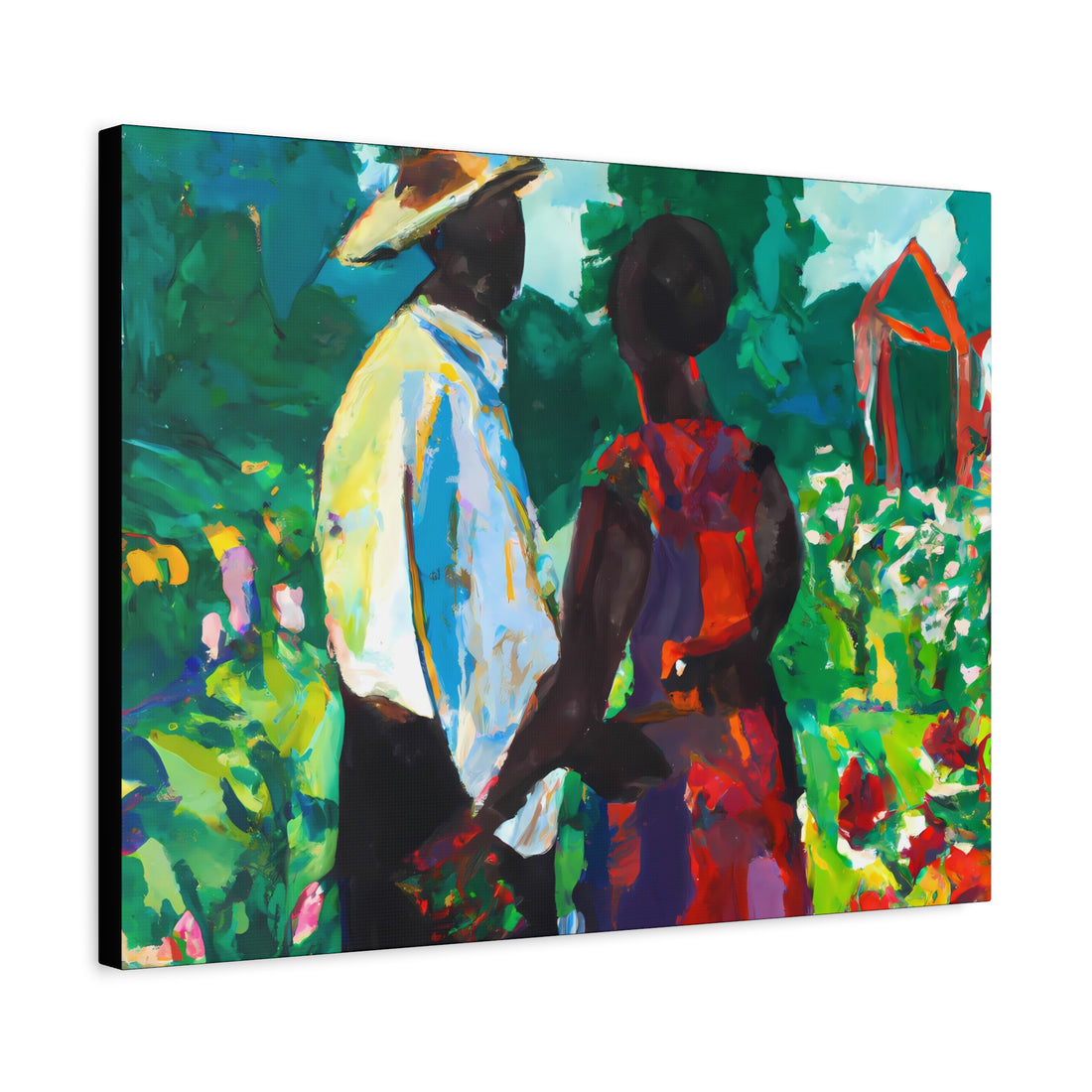 Red Flowers, Over the Sofa | Large CANVAS Wall Art