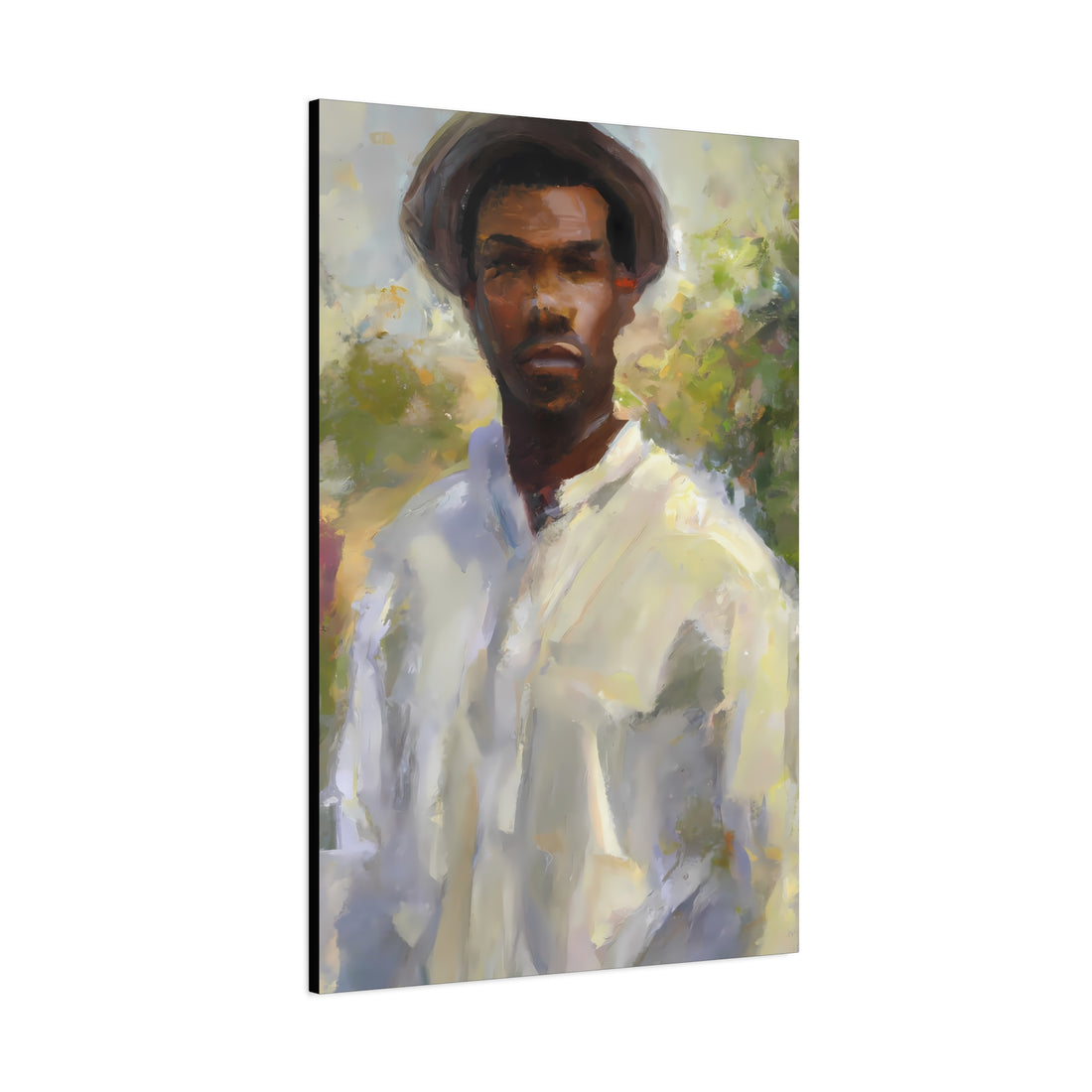 Man in White, Black Men Series CANVAS Wall Art