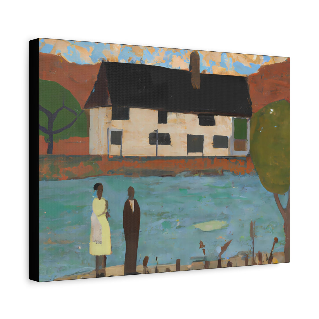 Lake House, Over the Sofa | Horizontal CANVAS Art