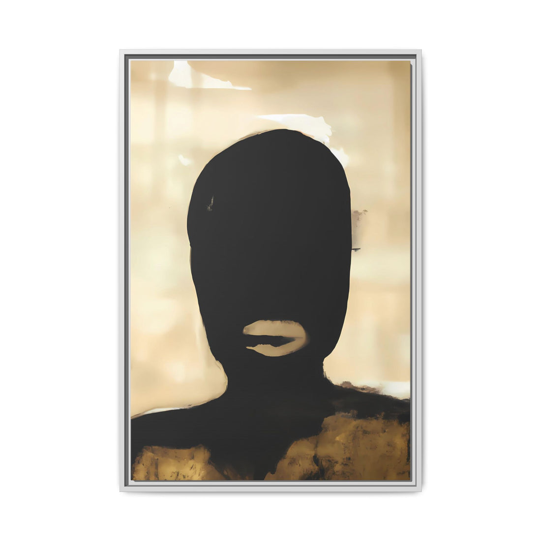 Study in Black 2, Fluid Series | Framed Canvas Wall Art