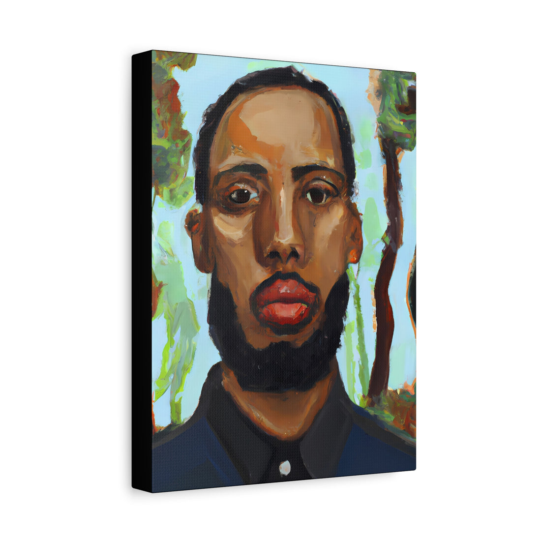 Man in Navy, Black Men Series CANVAS Wall Art