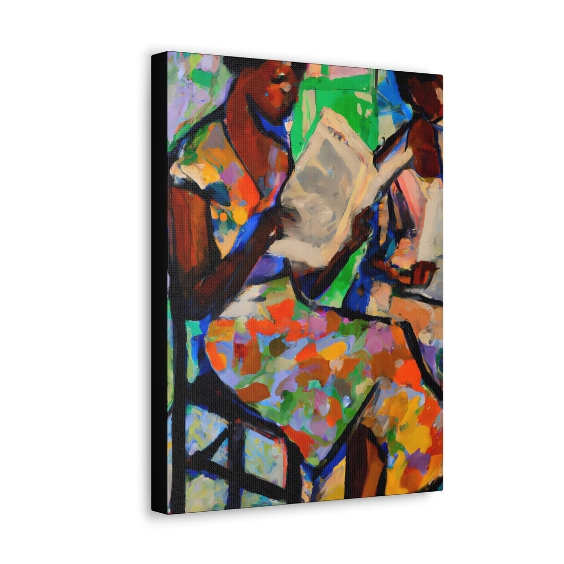 Lady in Abstract Reading Series, CANVAS Wall Art