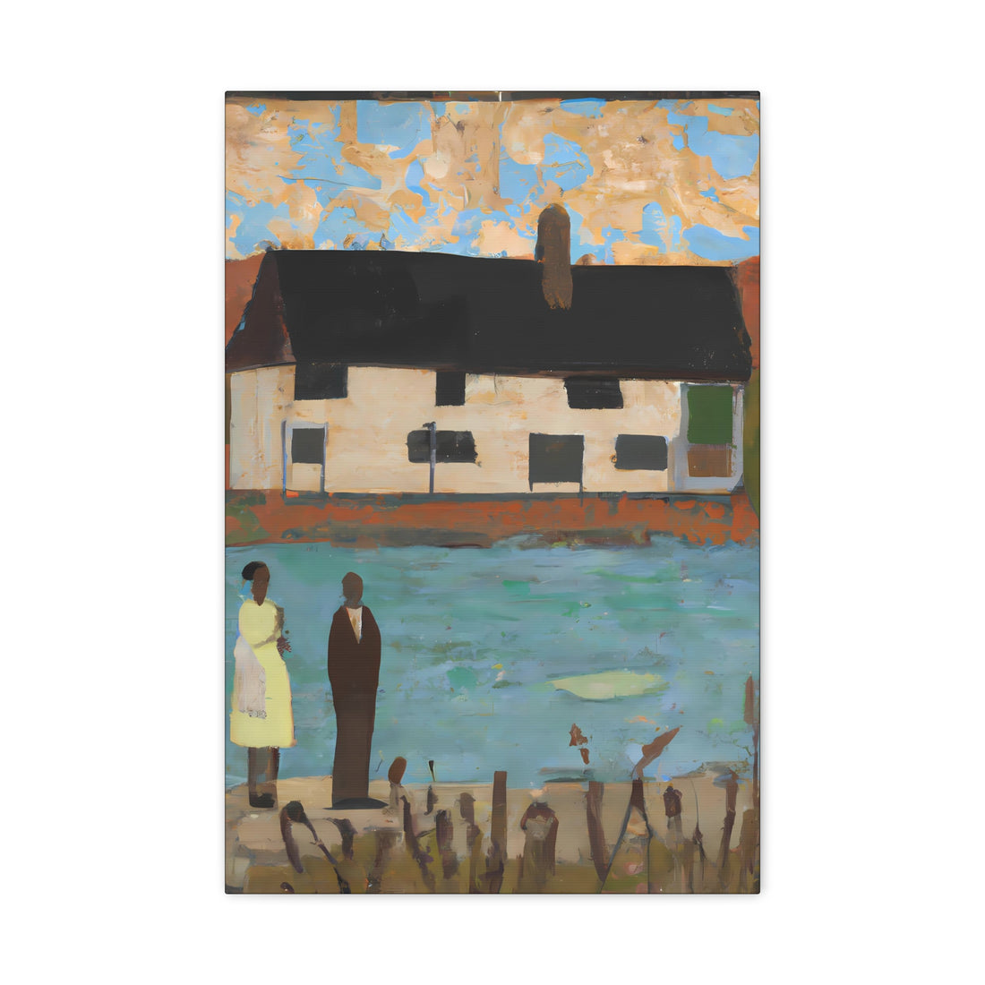 Lake House Folk Art Series, CANVAS wall art