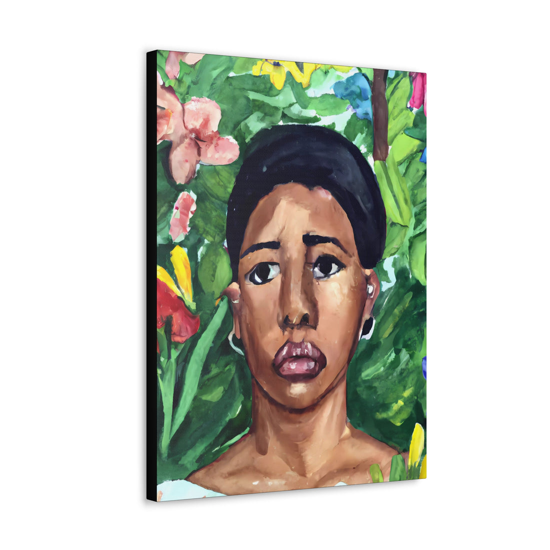 Lady in Marcel Waves, Garden Series | Canvas Wall Art