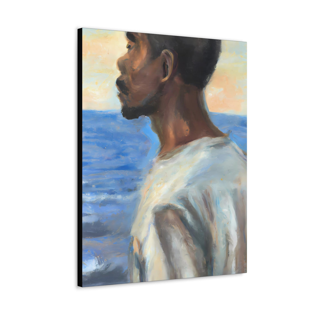 Black Man at Sea, Men Series CANVAS Wall Art