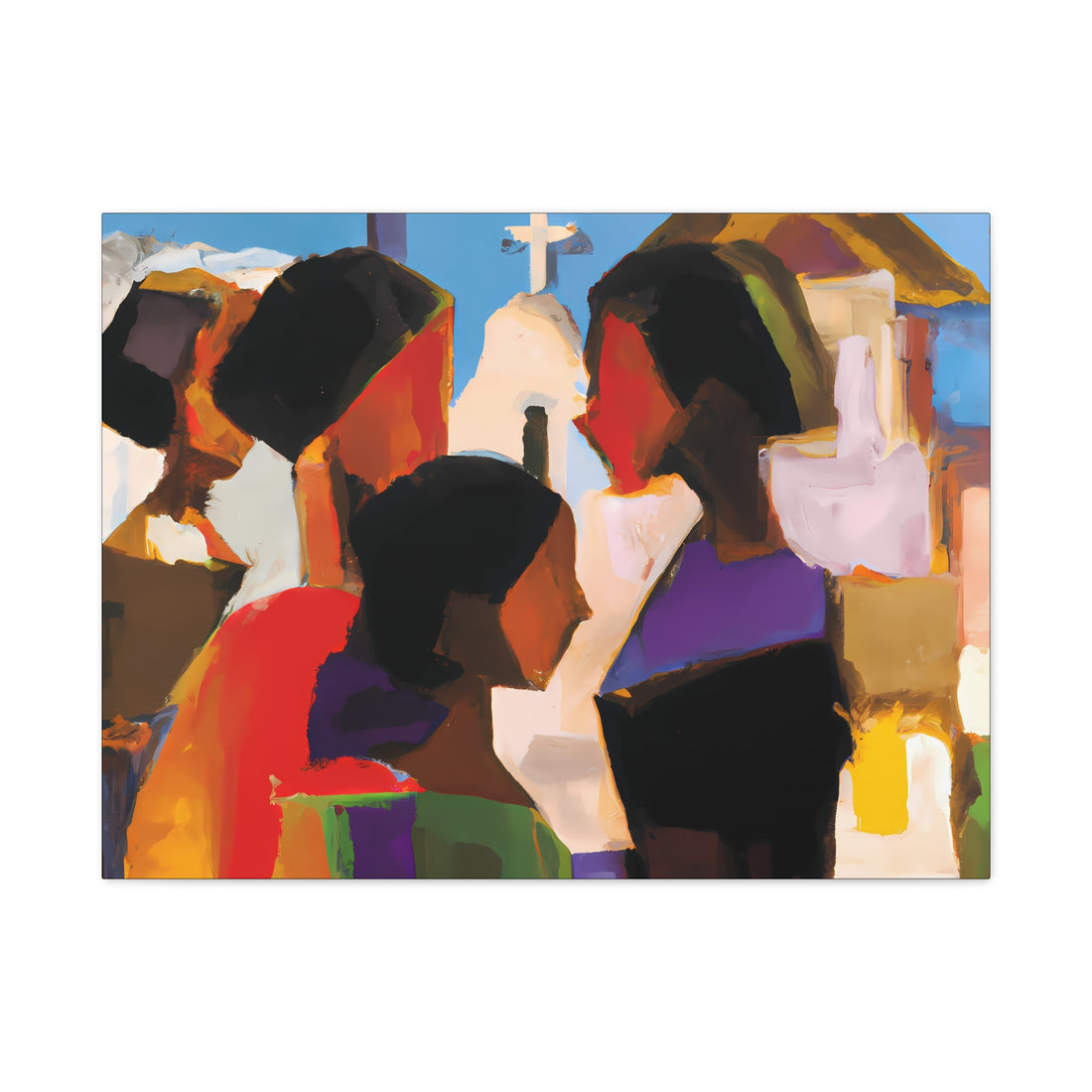 Stained Glass 1, Over the Sofa | Horizontal CANVAS Art