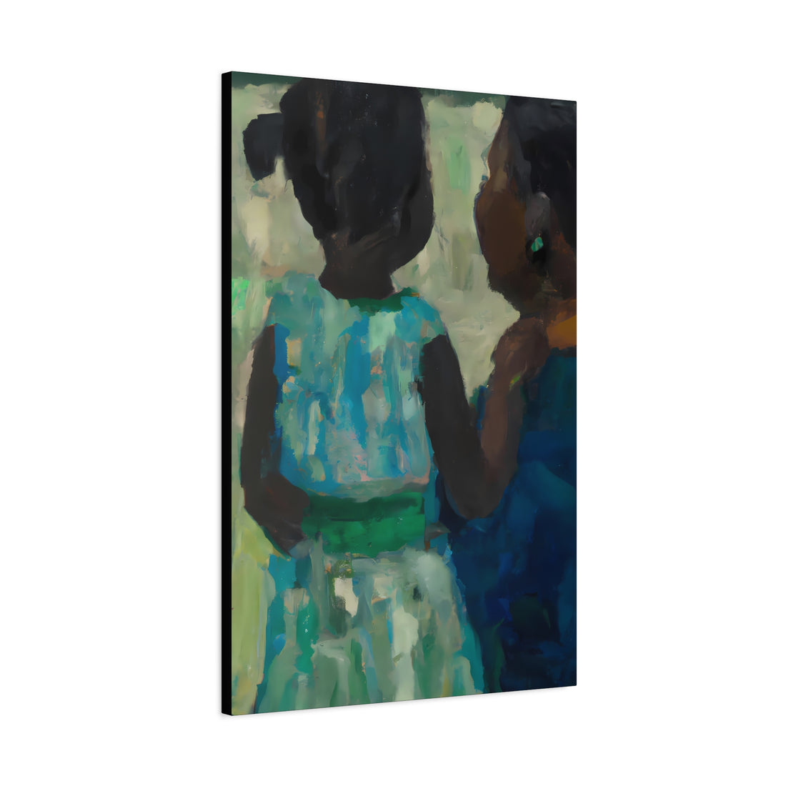 Blue Mother Canvas Wall Art Daughter Series