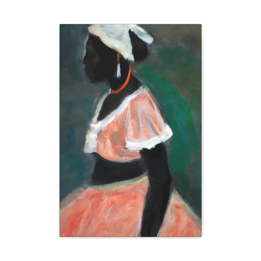 Lady in Peach, Romantic Art Series | Canvas Wall Art