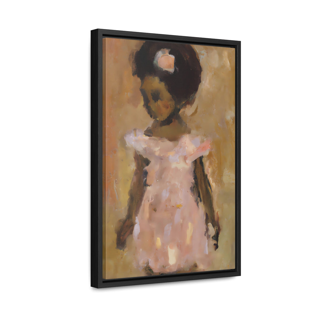 Girl in Peach 1, Daughter Series | FRAMED Canvas Art