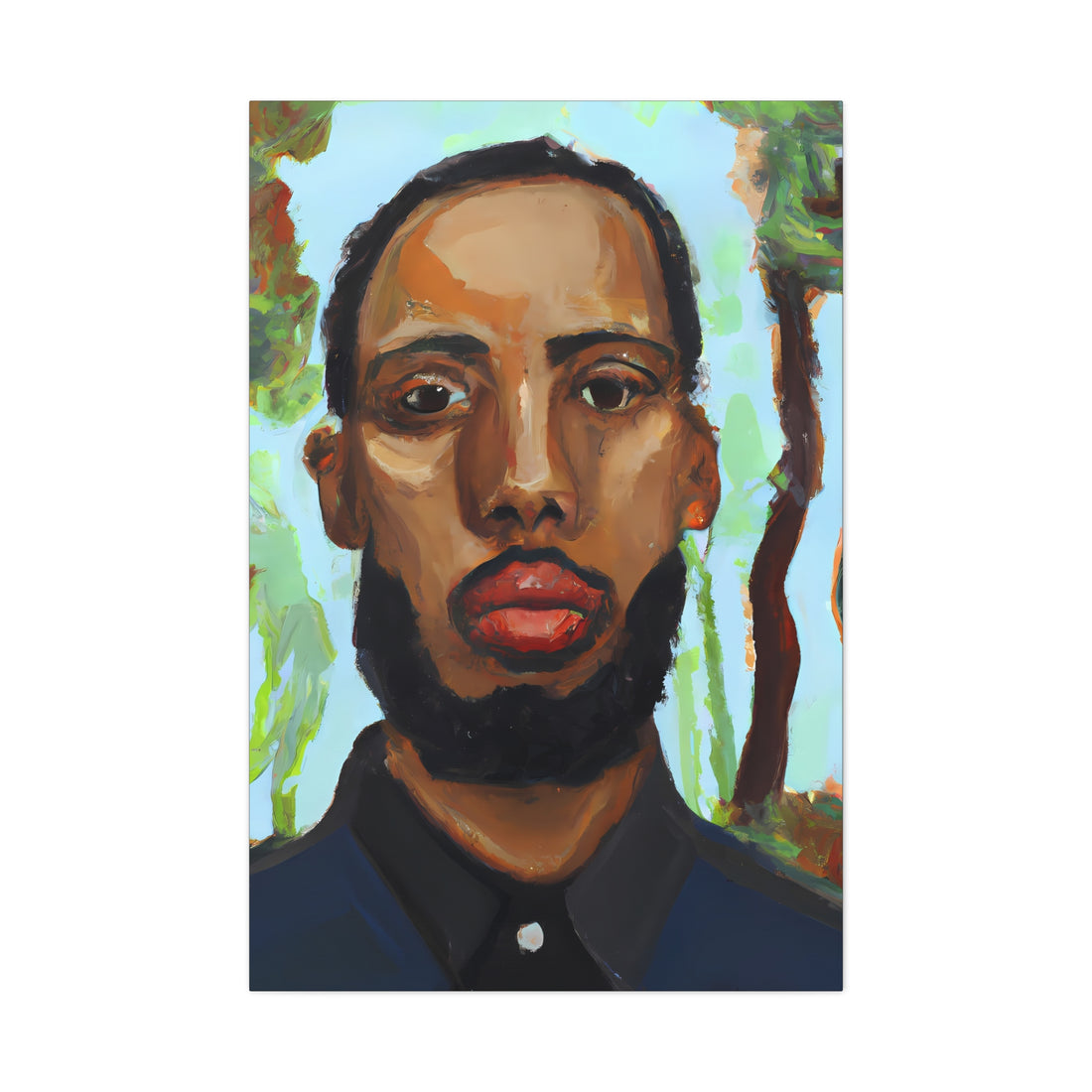 Man in Navy, Black Men Series CANVAS Wall Art