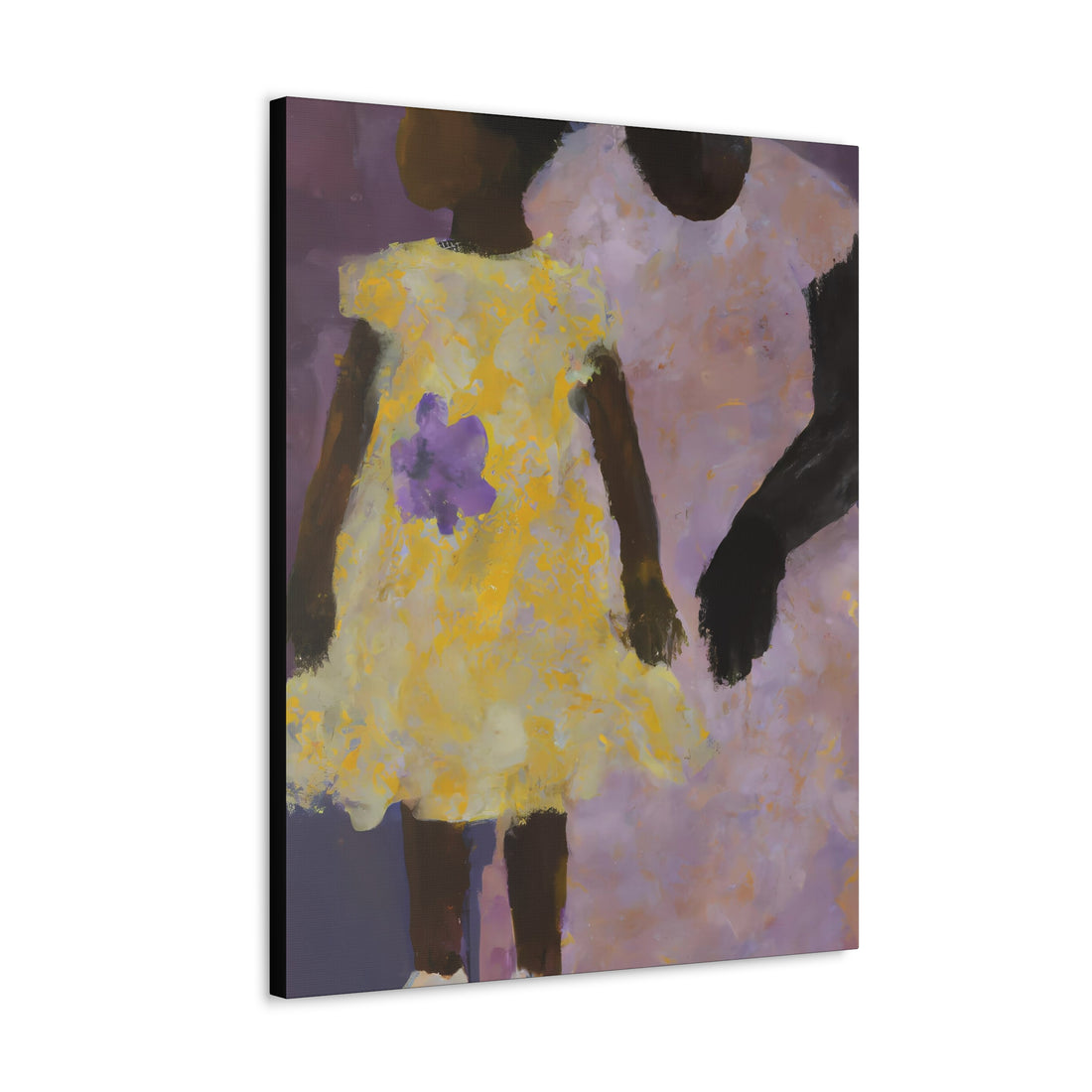 Yellow Mother, Daughter Series Canvas Wall Art