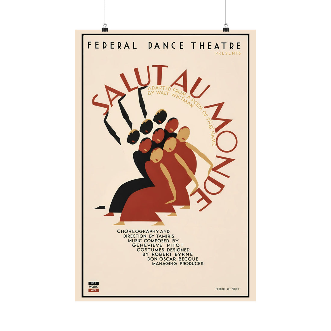 Salut au Monde Vintage Print, Restored Art Giclee Poster