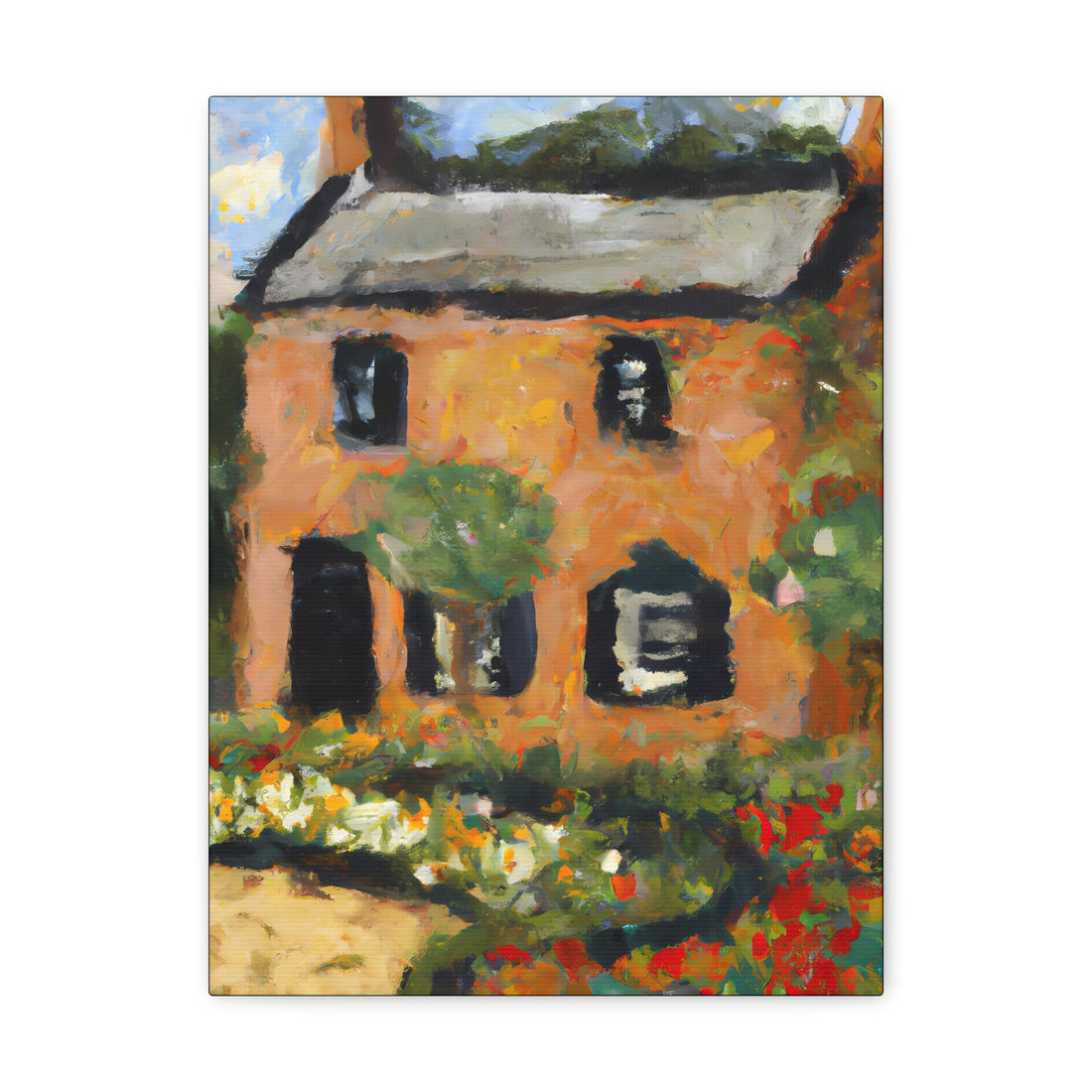 Brick Garden Cottage Series, CANVAS wall art