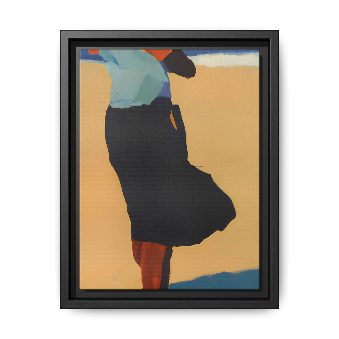 Optimistic, Fluid Series | Framed Canvas Wall Art