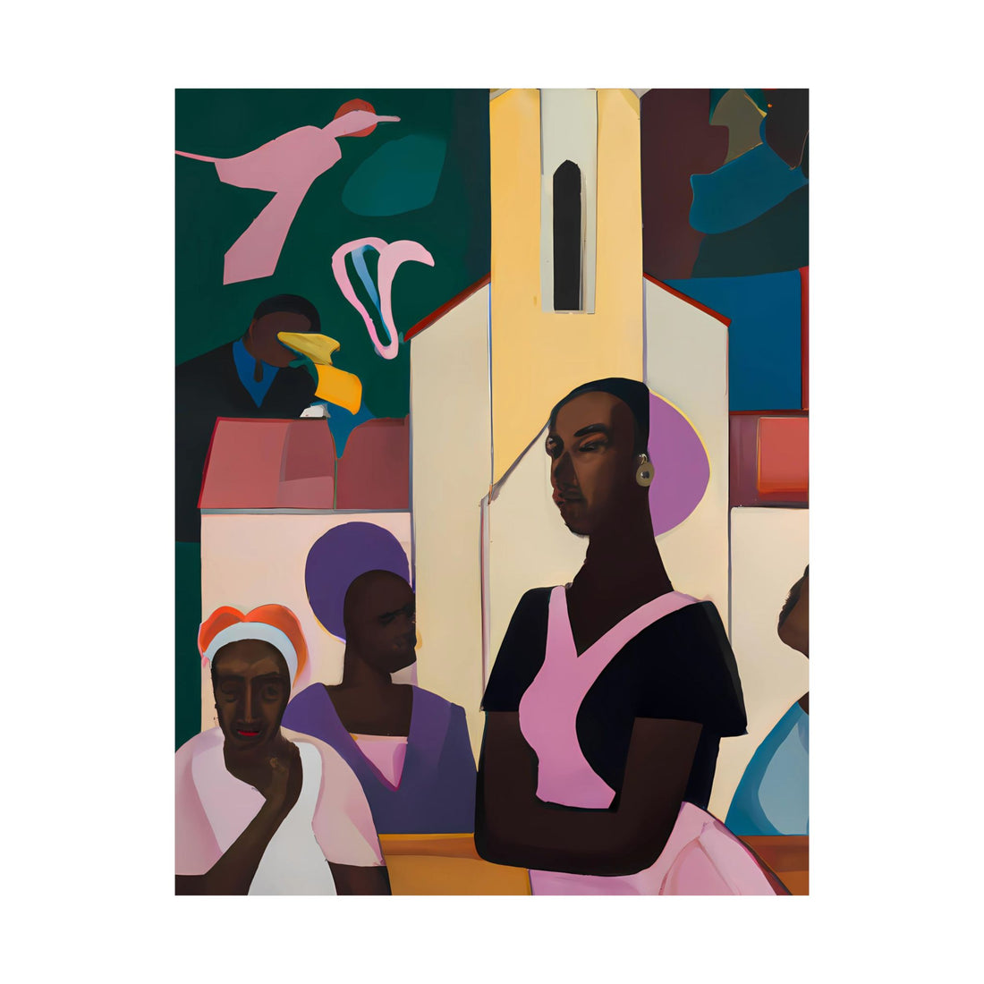 Purple Lady, Church Series | Poster Print