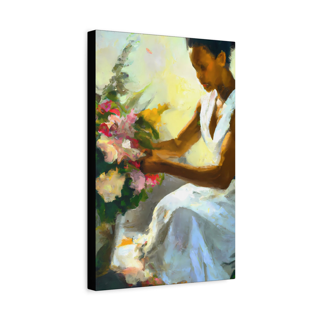 Cream Lady, Flower Series | Canvas Wall Art